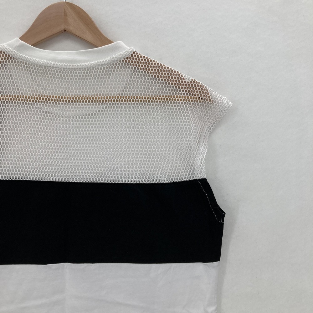 Fila Shirt Womens Medium White Black Mesh Play Date Top Athletic Training New - Picture 13 of 15